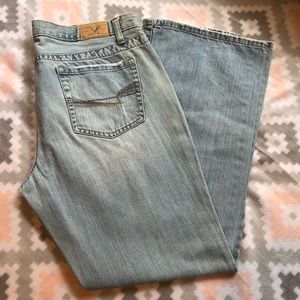 American Eagle jeans, light wash, bootcut
